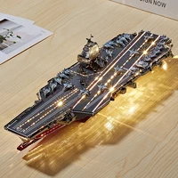 IRON 3D Metal Puzzle C62209 Fujian Aircraft Carrier Model Kits DIY Laser Cutting Jigsaw Toys for Adults Metal Military Model 1