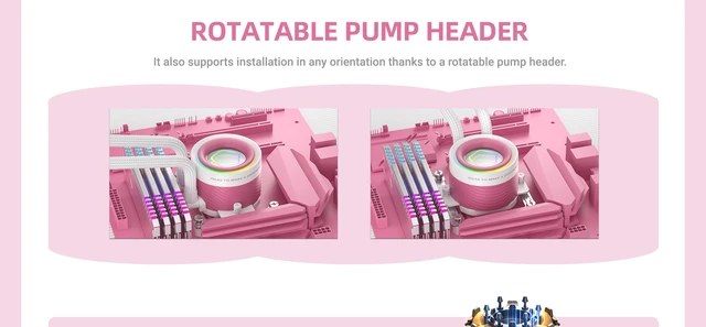 ID-COOLING FX360-INF-PINK CPU Water Cooler 5V ARGB AIO