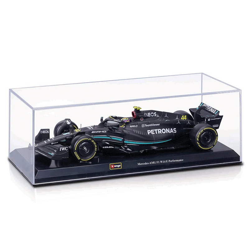 Bburago 1:24 Mercedes-AMG F1 Team W14 2023 Large Size Special Edition #44 Hamilton Alloy Car Model Formula Racing Diecast Toy
