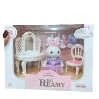 Little Rabbit Dresser Lovely Scene Play House Toy Simulation Dressing Table Training Gift Cake Girl Birthday Gift 2