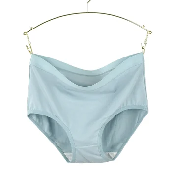 ملابس داخلية نسائية قطنية مقاس كبير بخصر مرتفع بدون درزات ملونة 11