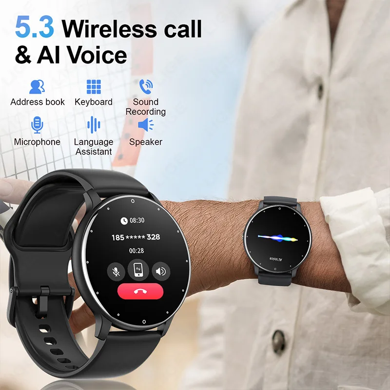 LIGE Smart Watch 2025 Bluetooth Call Smartwatch Fitness Tracker Heart Rate Monitor Sports Man Woman SmartWatches For Android IOS