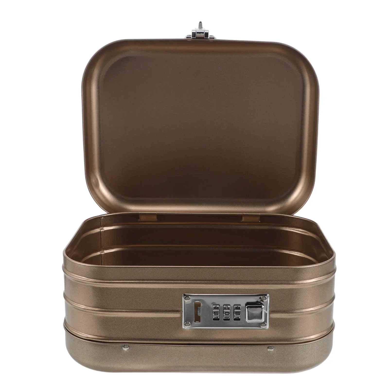 조합형 자물쇠 잠금식 양철 보관함 빈티지 보석 기념품 용기 8.45x6.48x4.32인치 안전한 개인용