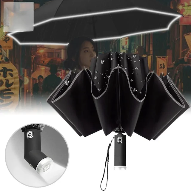 LED Light Automatic Reverse Umbrella