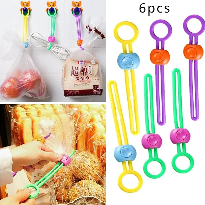 

Multi-Purpose Silicone Rubber Strap Cable Ties Air Tight Sealing Tools Snack Bags Sealing Clips for Home Storage Tools
