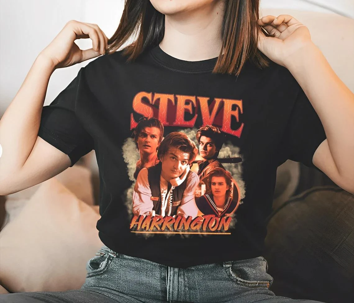 Steve Harrington Sister Shirt Joe Keery Tee T Shirt The Upside Down Tshirt  Robin Buckley Shirt Post Animal Band Movie Series Gif| | - AliExpress