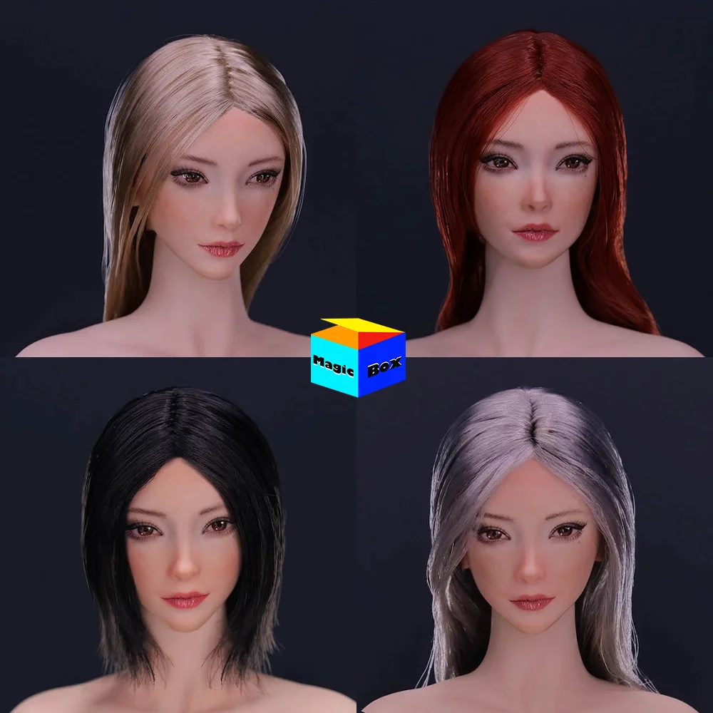 

YMTOYS YMT089 1/6 Asian Exquisite Pure Girl Qiu Planted Hair Powder Blusher Head Sculpt Fit 12in Female Action Figure Body Dolls