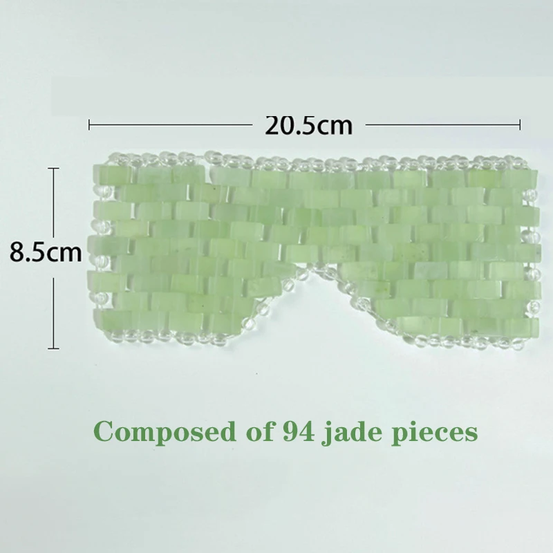 Natural Jade Eye Face Mask Massager Cooling Sleep Eye Facial Mask Relax Sleep Massager Cold Therapy Mask SPA Beauty Tool