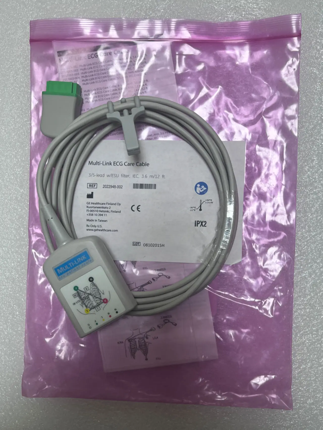 

GE 2017003-001 5 Leads ECG Trunk Cable new original
