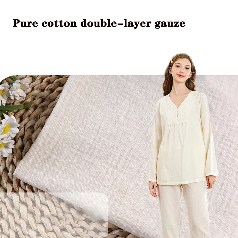 Premium Double Gauze Cotton Muslin Fabric for DIY Crafting & Sewing Projects