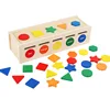 Wooden Montessori Geometry Set Toys Math Games Toys  Large 3D Shapes Geometric Solids Blocks Kids Preschool Learning Toys Gifts 4