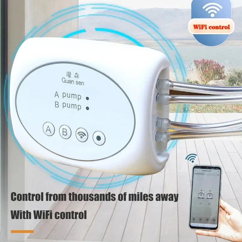 WiFi Automatic Watering System, Adjustable Drip Irrigation Kit, Timed Watering Device for Balcony Garden Potted Plants - 2