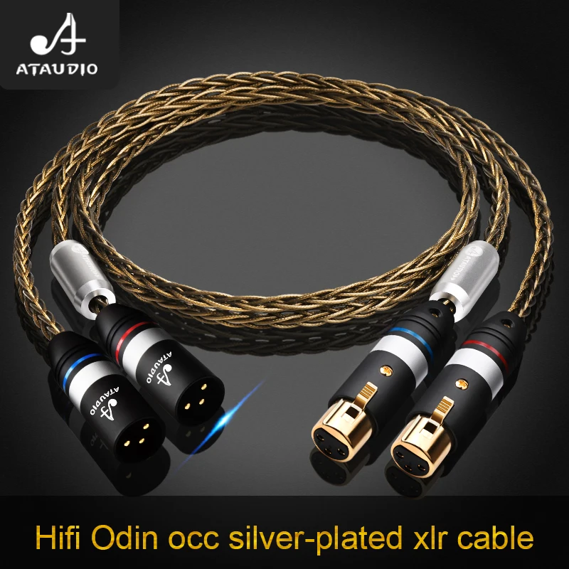 HiFi OCC Silber-überzogene XLR Kabel Hohe Qualität Dual Xlr Männlich zu Weiblich Audio Kabel