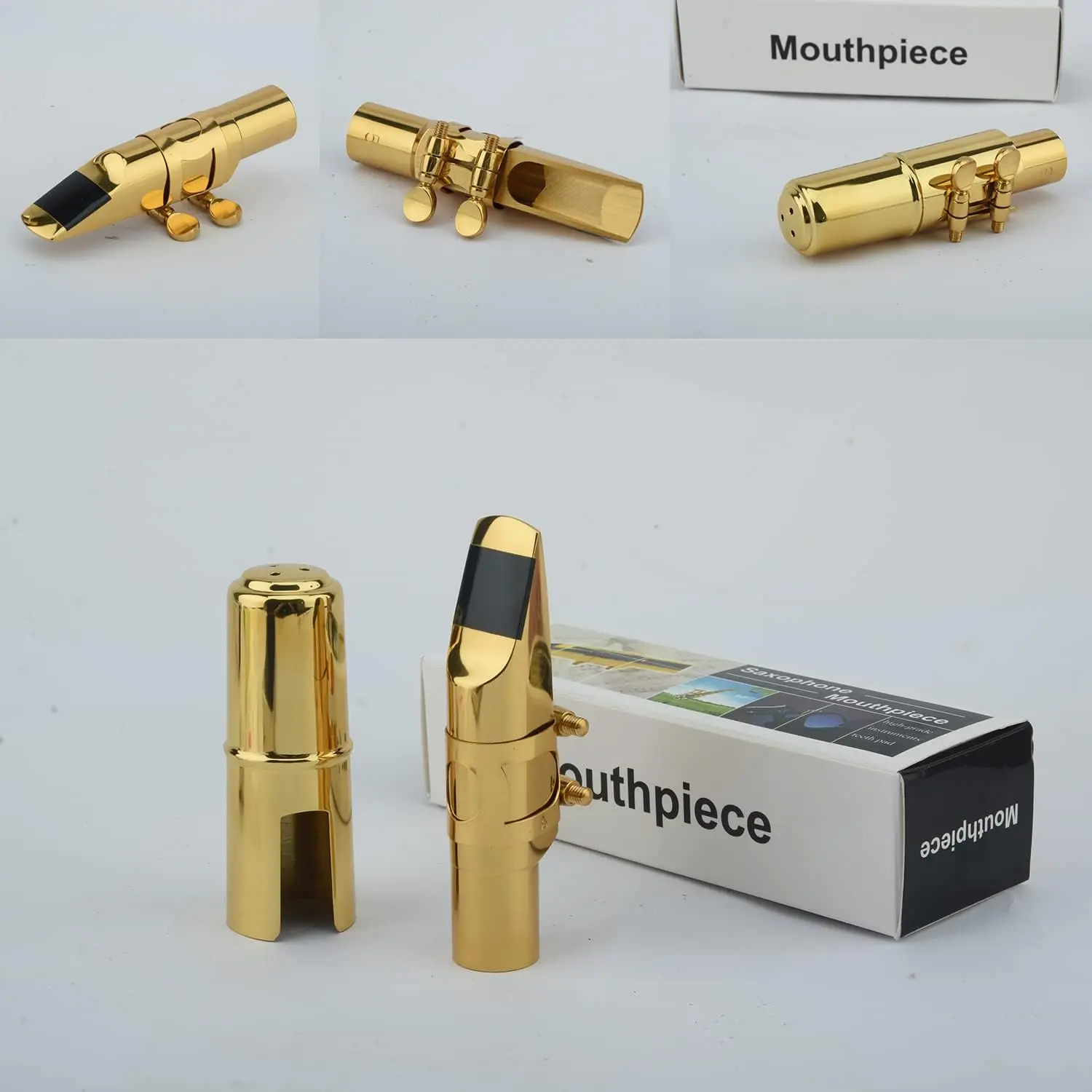 Tenor Soprano Alto Saxophone Metal Mouthpiece Gold Lacquer Mouthpiece Sax Mouth Pieces