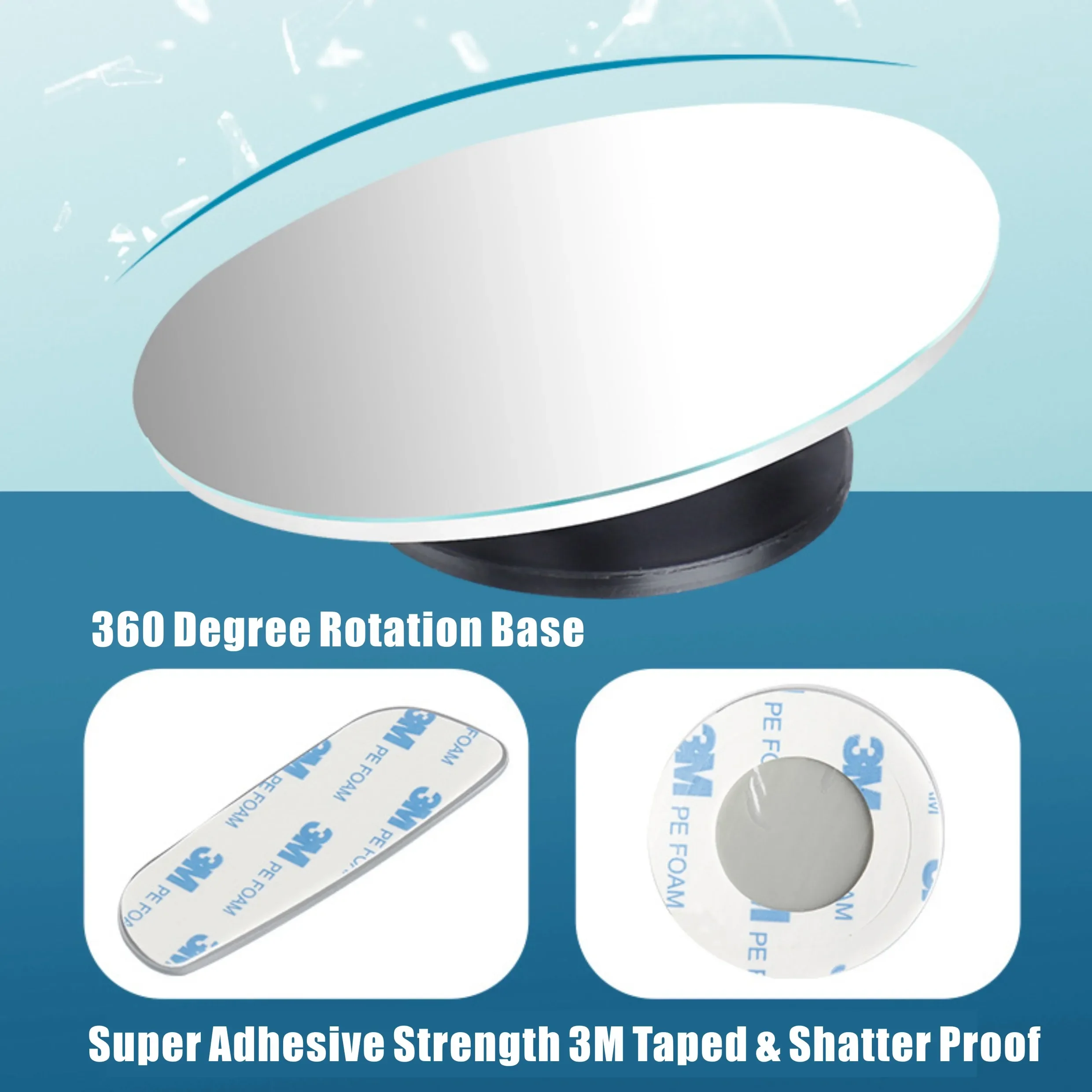 Blind spot mirror 1 Pair Blind Spot Mirror for Car Rear View Mirror Frameless Shatter Proof 2 Way Fixed Or 360 Degree Rotation