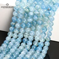 5A Natural Stone Blue Calcite Beads 6 8 10mm Pick Size Fine Gemstone Bead For Jewelry Making Diy Necklace Bracelet Accessory 1