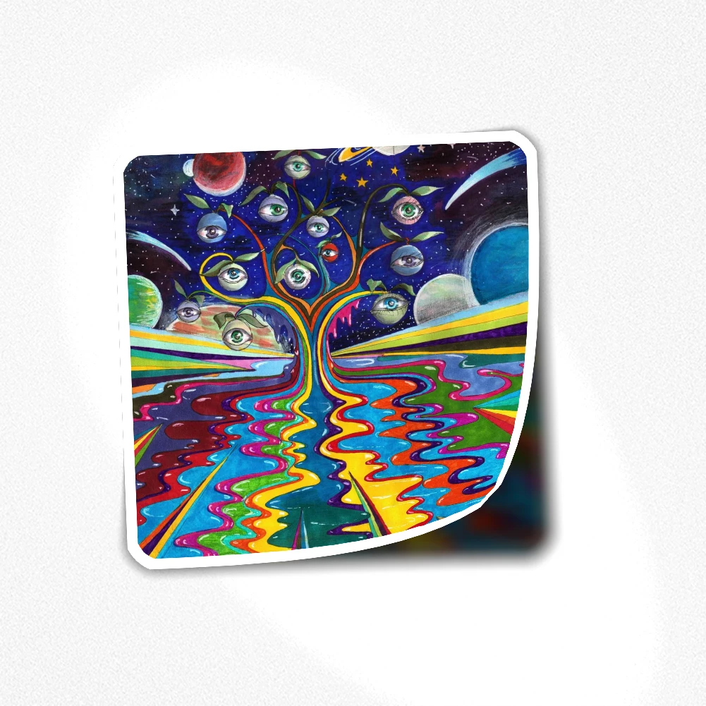 

PSYCHEDELICS STICKER 093 Sticker for Laptop Decor Bedroom Car Cute Cartoon Art Fashionable Public Suitcase
