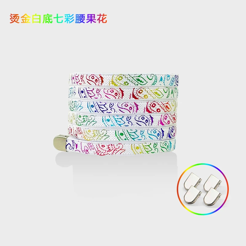 Colorful No Tie Flat Hiking Running Shoe Lace Elastic