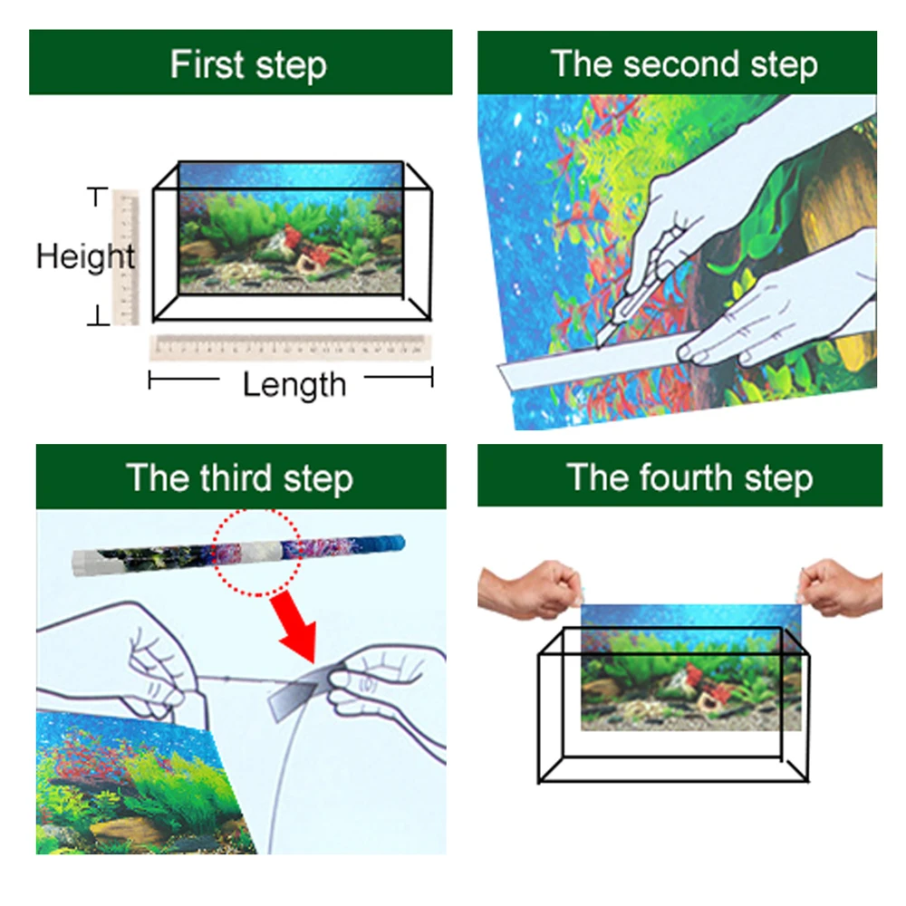 Background for aquarium decoration fish tank Plants Double-sided HD Fish Tank Landscape Sticker Wall Lanscaping fish tank decorations