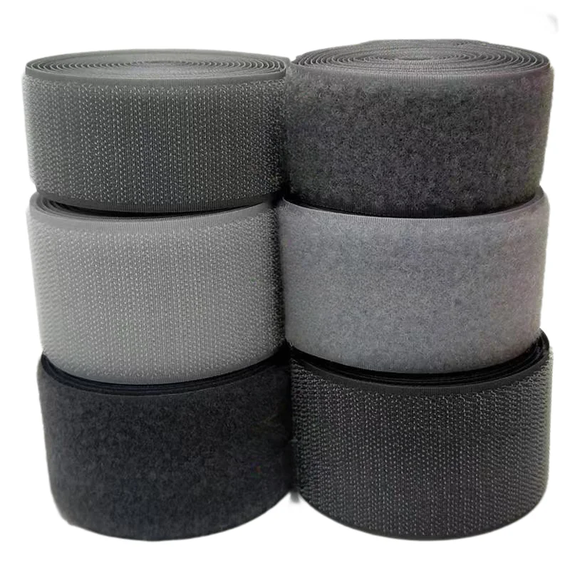 

3.8/5/10cm Width Gray Hook Loop Fastener Tape for Clothing Shoes Bags DIY Sewing Accessories 2m Length