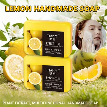 2-Piece Lemon Handmade Soap Set 1