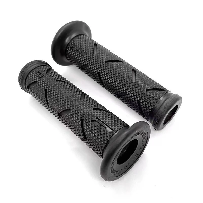 Universal 22mm Anti-Slip Rubber Motorcycle Handle Grips - Premium Accessory