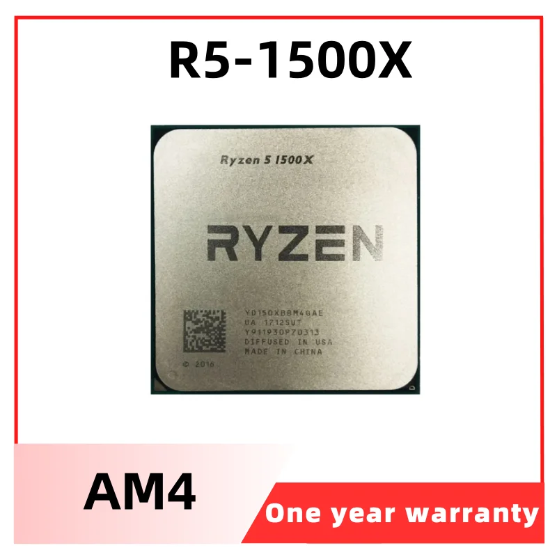 

CPU R5 1500X R5 1500X 3.5 GHz Used GAMING Zen 0.014 Quad-Core Eight-Core CPU Processor L3=16M 65W YD150XBBM4GAE Socket ryzen