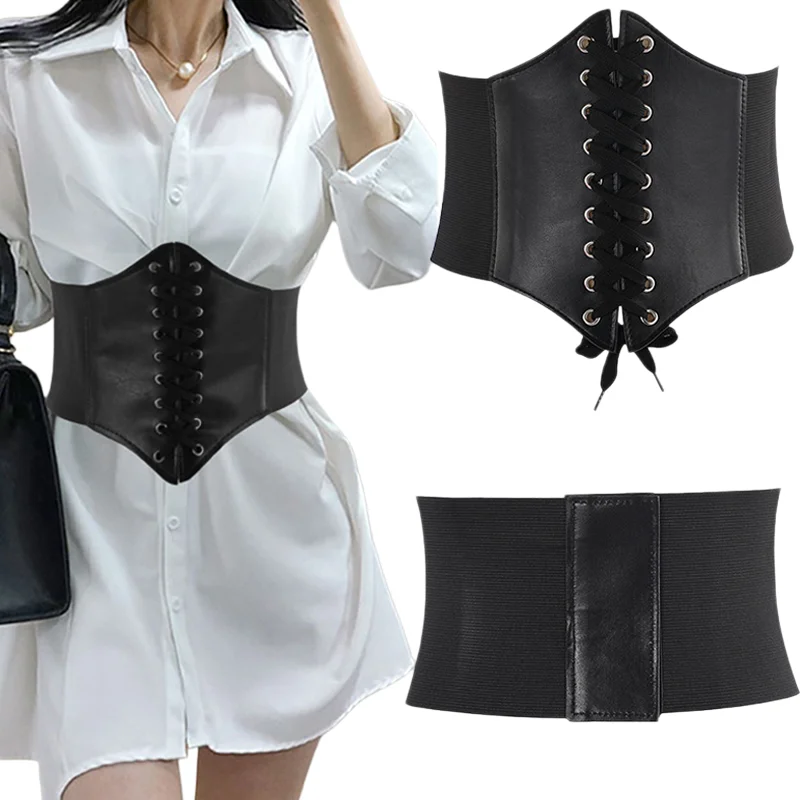 Women's Elegant High Waist Leather Corset Belt
