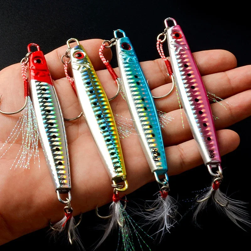 Metal Jig 100g 120g 150g 180g Sea Biomimetic Fish Iron Plate Bait Cast Jig Saltwater Fishing Lure Artificial Ocean Boat Fishing