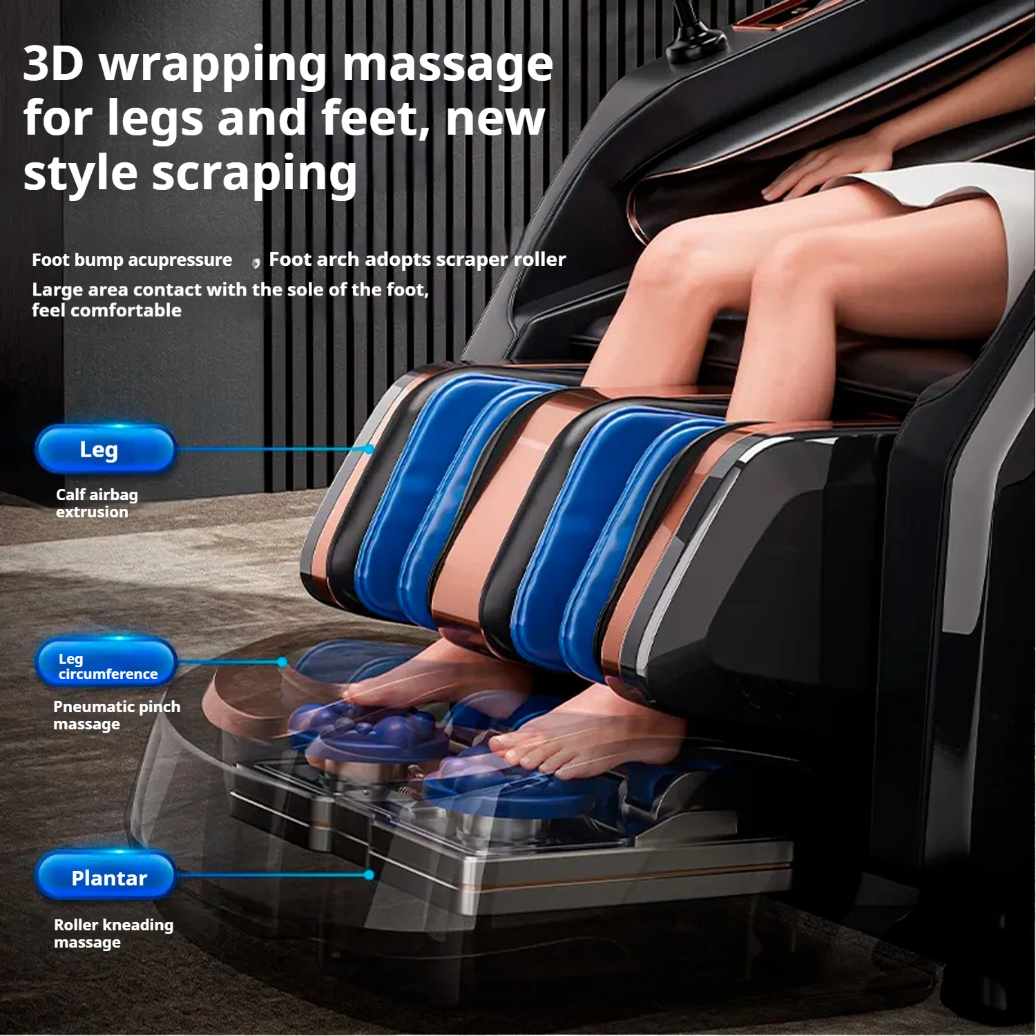 3 Year Warranty 4D SL-Track Zero Gravity full body AirBag Massager Chairs Home 3D Office Chair Luxury Electric Massage Sofa 6