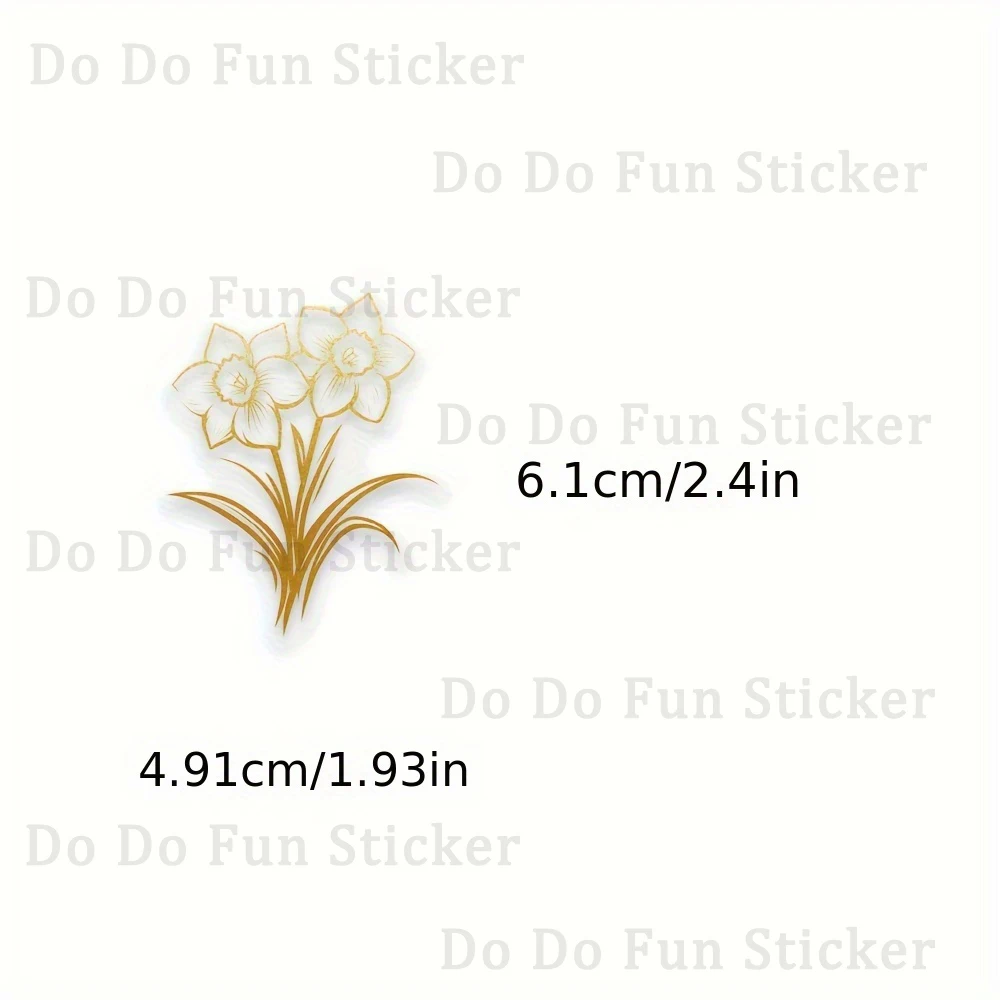 50PCS 아름답고 낭만적 인 골드 식물 꽃 애완 동물 스티커 크리 에이 티브 장식 스크랩북 워터 컵 전화 케이스 기타 DIY 스티커