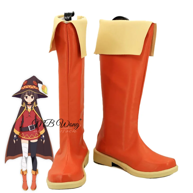 

Kono Subarashii Sekai ni Shukufuku Wo Megumin Cosplay Shoes Boots Game Anime Role Play Halloween Carnival Party Christmas Custom