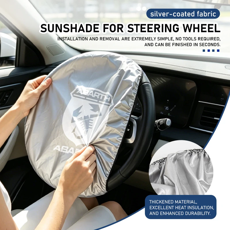 Abarth Car Steering Wheel Sun Protection Cover