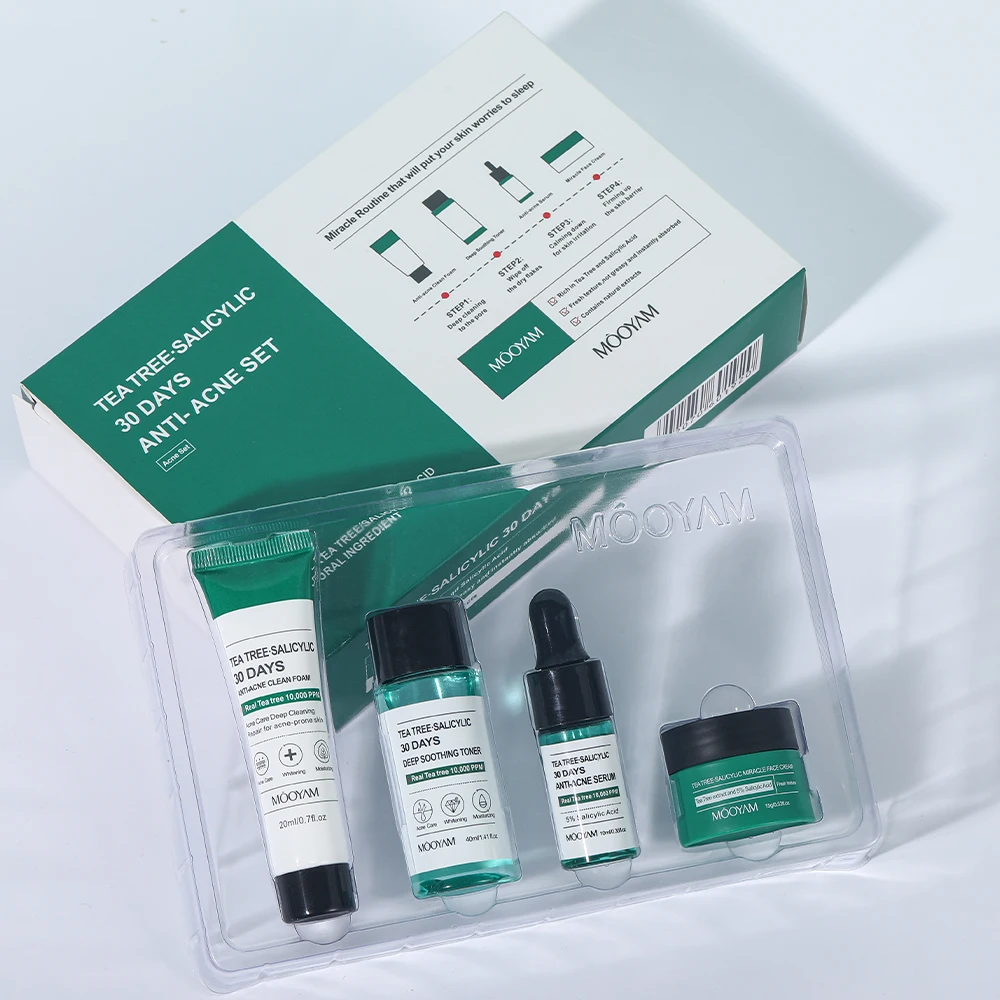 Skincare Kit Facial Cleanser Toner Serum Cream Face Care Gift Set