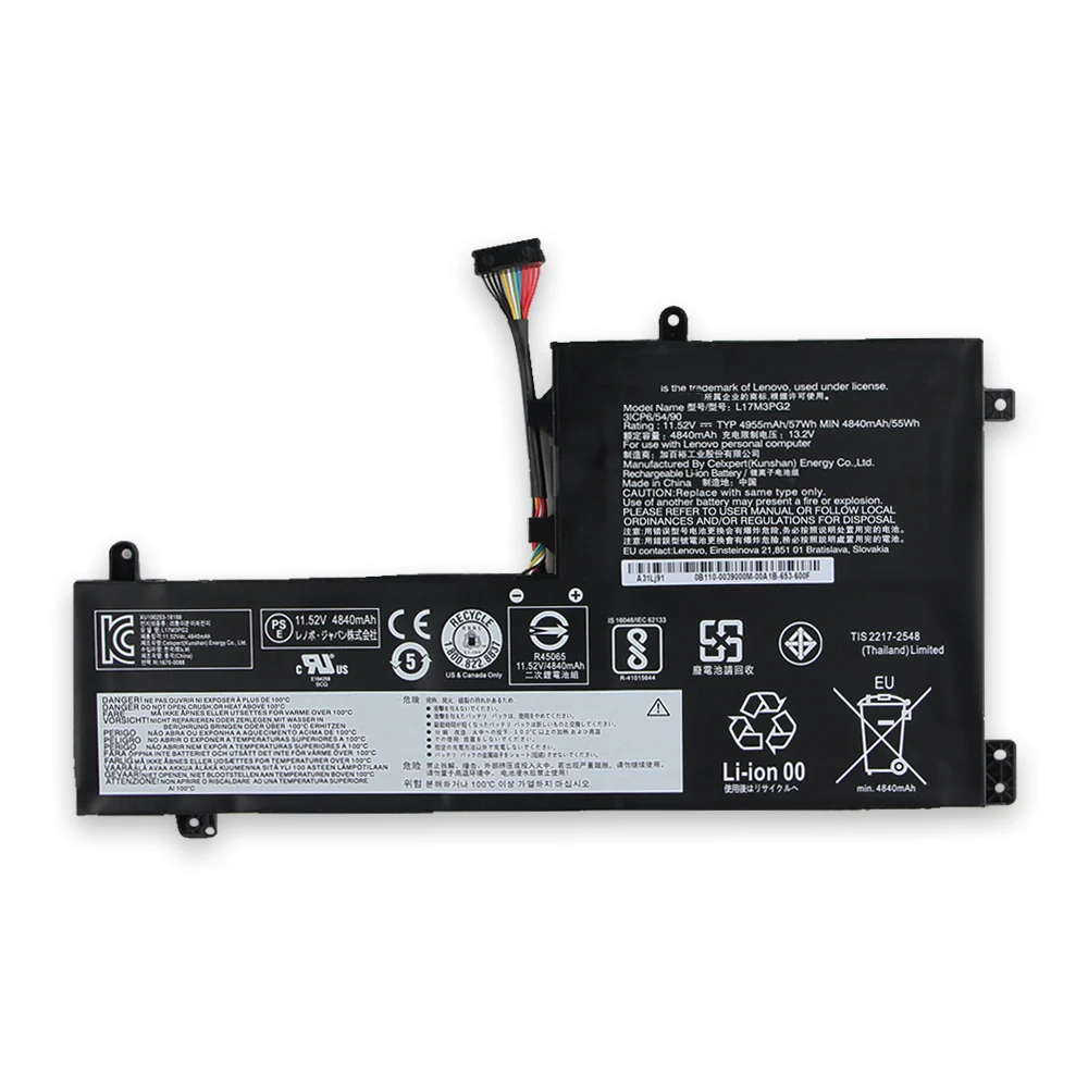 Replacement Battery L17M3PG2 L17L3PG1 L17M3PG3 L17C3PG1 For Lenovo Y530 Y540 Y7000 Y7000P Rechargeable Battery 4955mAh