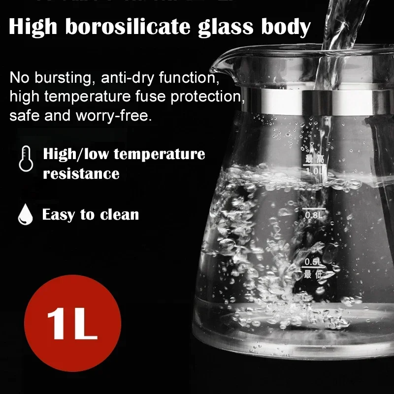 Fully automatic steam tea maker dark tea glass health pot heat preservation electric tea pot electric kettle 1L 220V 5