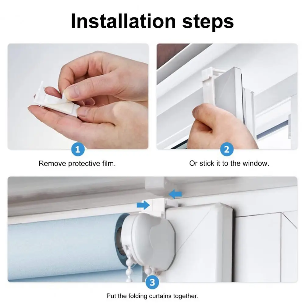 Roller Curtain Hanger Durable Easy Installation Clamp Holder Roller Blinds Self-Adhesive Hook