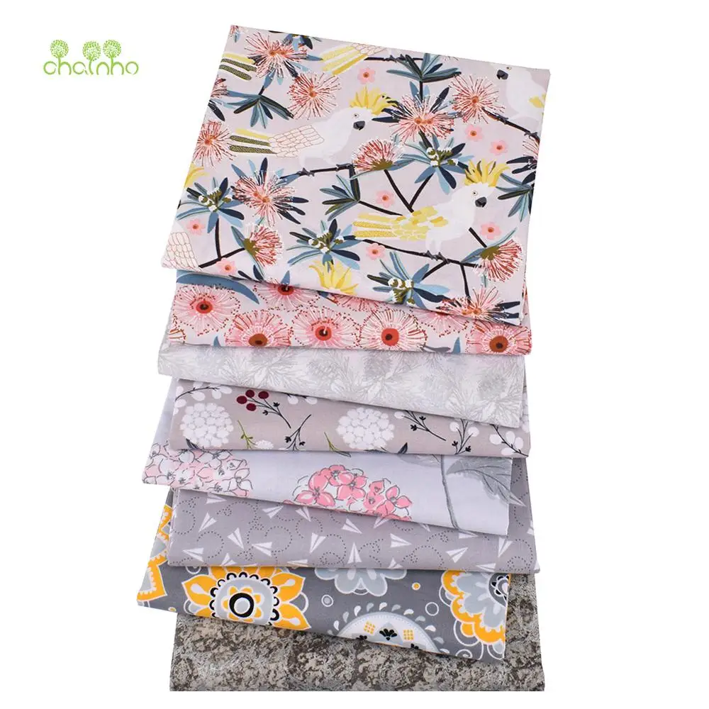 Chainho,Plain Weave Cotton Fabric,Handmade DIY Quilting Sewing Material,Patchwork Cloth,8 Bronzing Series,20x25cm/Piece,15CD6