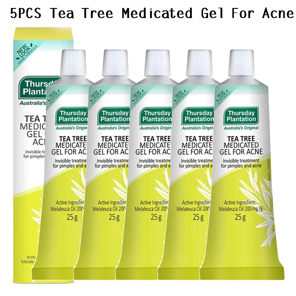 

5PCS Thursday Plantation Tea Tree Medicated Gel For Acne 25g Improve and Clean Gentle Maintain Water Oil Balance Skin Care