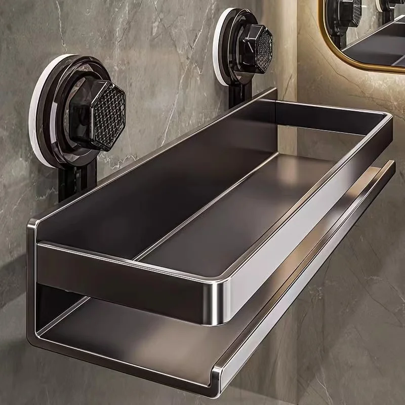 Wall-mounted Bathroom Shlef Suction Cup Shower Shelves Shower Storage Holder Rack Shampoo Storage Rack Bathroom Organizer 5