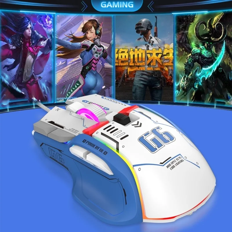 

New G6 Gaming Mechanical Mouse With 10 Programmable Buttons & Fired Button 12800 DPI 13 Kinds RGB Backlit Mode Mice For PC Gamer