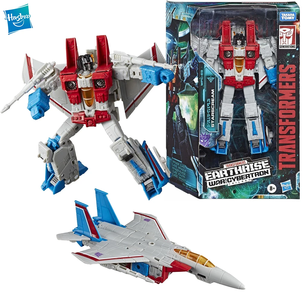 

Original New Hasbro Transformers War for Cybertron Earthrise Voyager WFC-E9 Starscream Anime Action Figure Collectible Model Toy