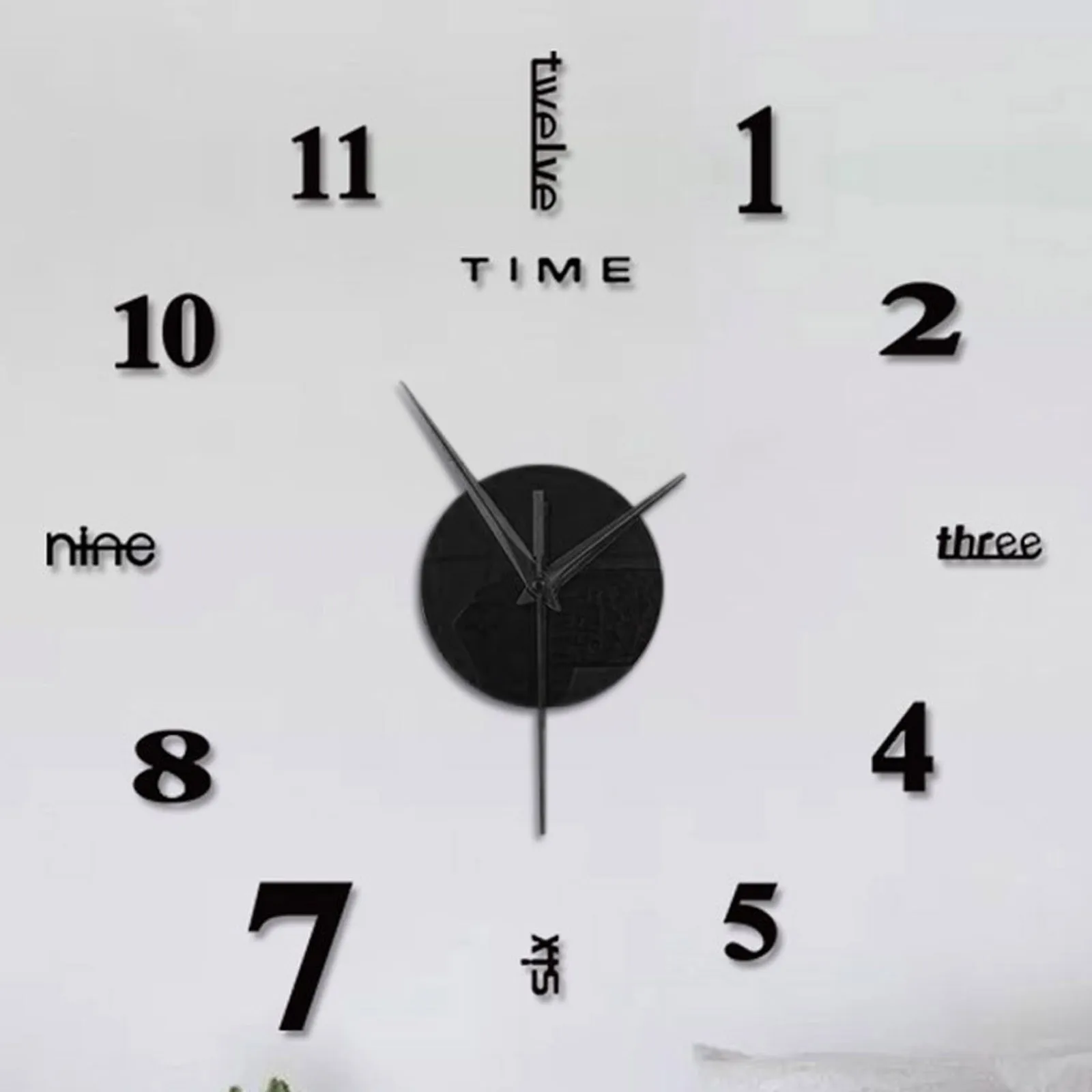 Wall Clock 3D Wall Clock Mirror Wall Stickers Creative DIY Mute Quartz Needle Watch