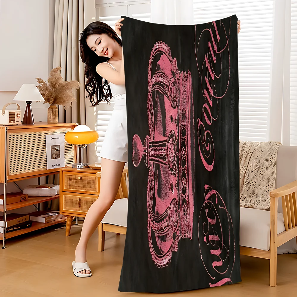 J-Juicy C-Couture Classic Vintage Big Microfiber Beach Towels Quick Dry Towel Sand Beach Towels For Travel Swim Pool Yoga 3