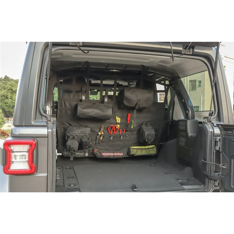 

Car Trunk Pet Isolation Net Storage Bag for Jeep Wrangler JK JL 2007-2022 4-Door Accessories Black