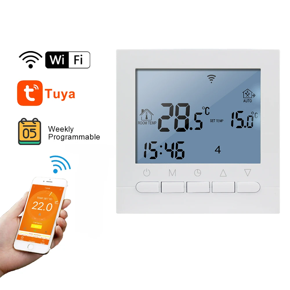 HEATIT CONTROLS - Thermostat Wi-Fi pour plancher chauffant électrique 16A