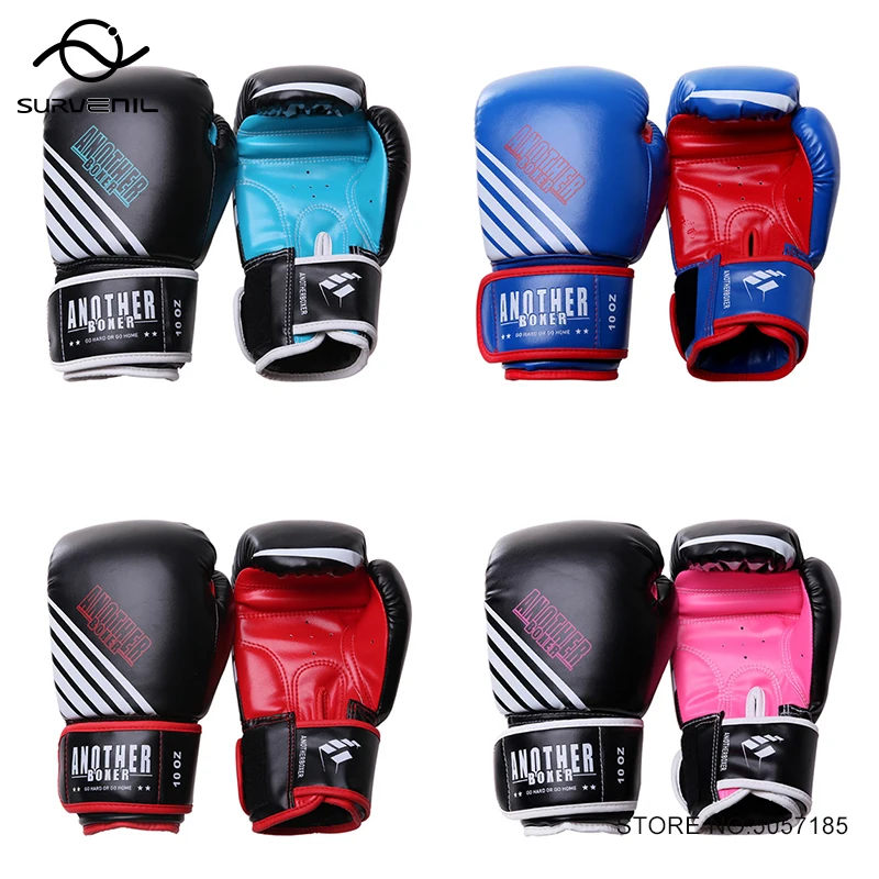Sparring Boxing Gloves Leather Muay Thai Gloves Men Women Kids Punching Bag Training Kickboxing Fight Competition 4-14 OZ