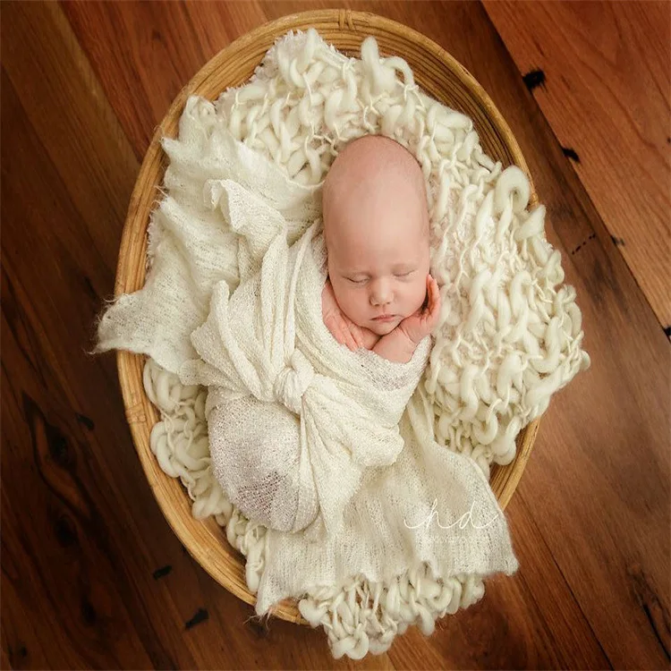 50*50cm Handcraft Acrylic Fiber Blanket Basket Stuffer Filler Newborn Baby Photography Background Photography Studio Accessory