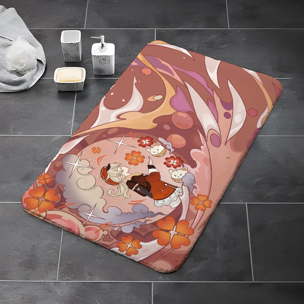 Genshin Impact Door Mat Outdoor Rug Mat Carpet in the Bedroom Mats Modern Home Decoration Accessories Customized Room Rugs Foot 2