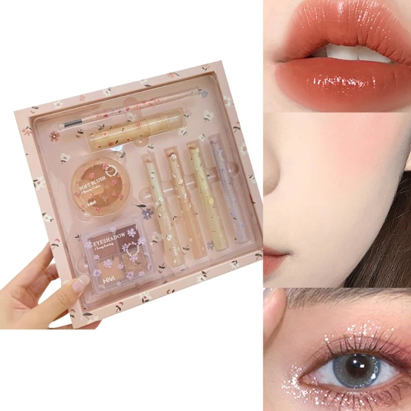 

Q1QD Flower Makeup Set All in One Makeup Kits Women Eyeshadow Lipstick